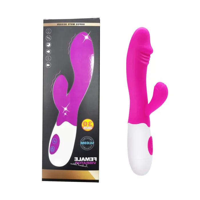 Dildo estimulador Dual 30 modos de vibración Rose Red