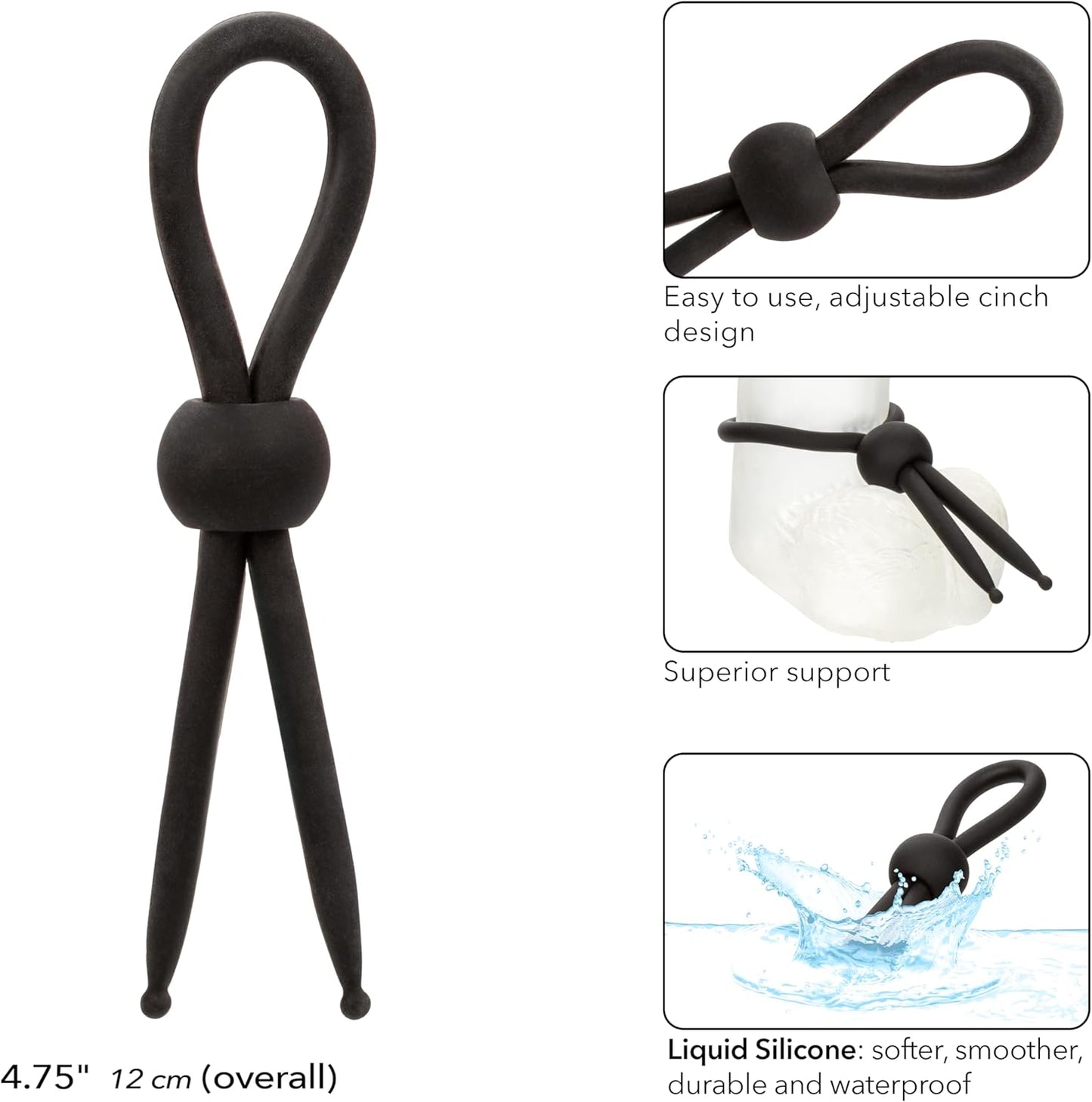 Alpha Liquid Silicone Lasso Black