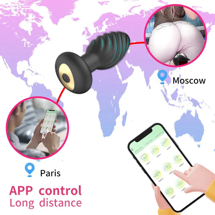 App Control Vibrating Anal Plug