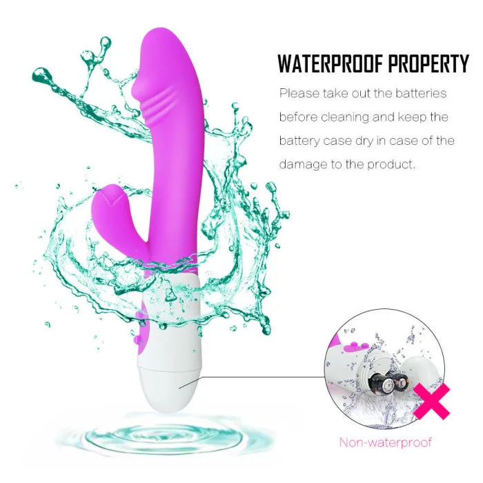 Dildo estimulador Dual 30 modos de vibración Rose Red