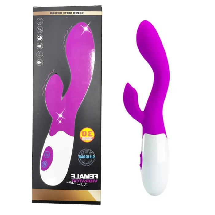 Dildo estimulador Dual 30 modos de vibración Purpura