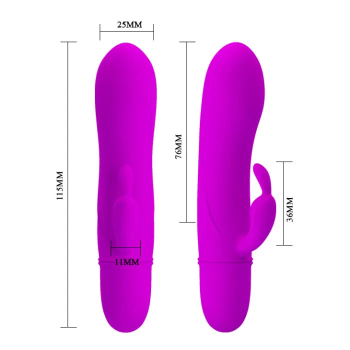 Dildo estimulador Dual 10 modos de vibración Purpura