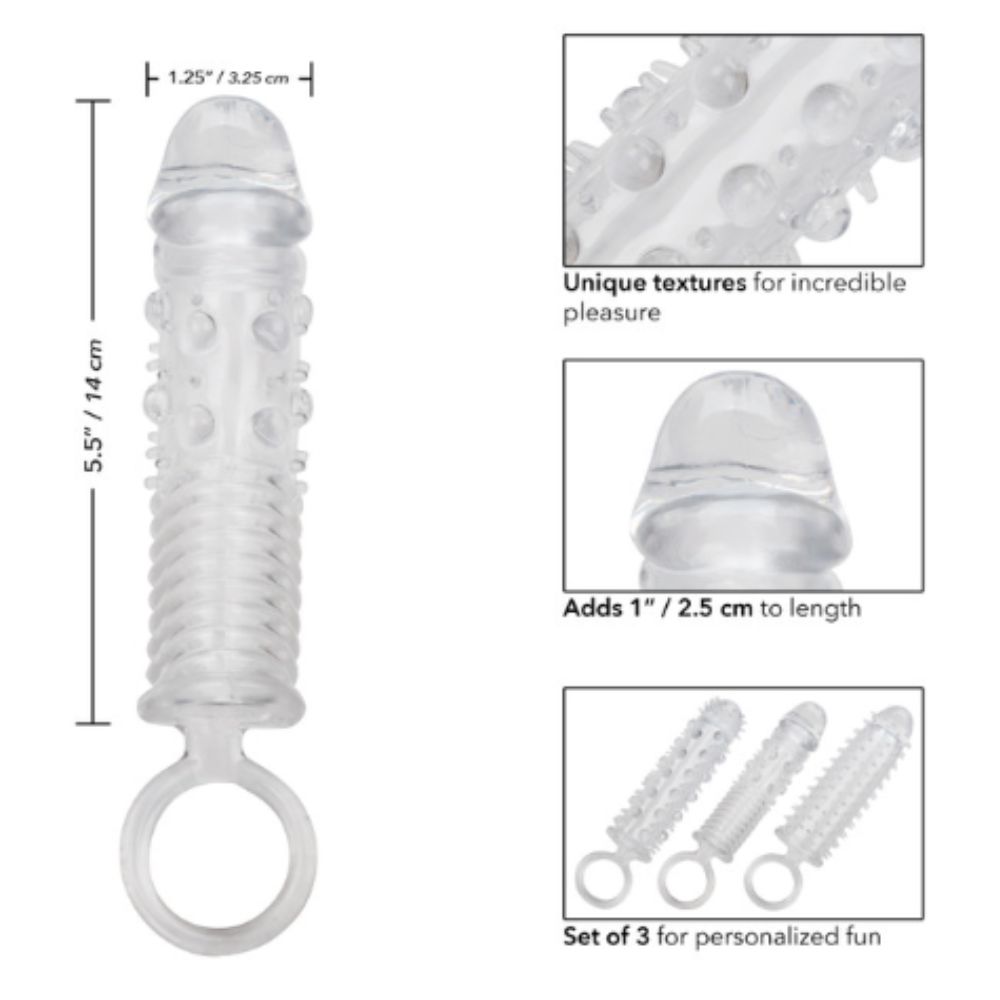 Set de 3 Fundas Texturizadas con Ajuste Testicular
