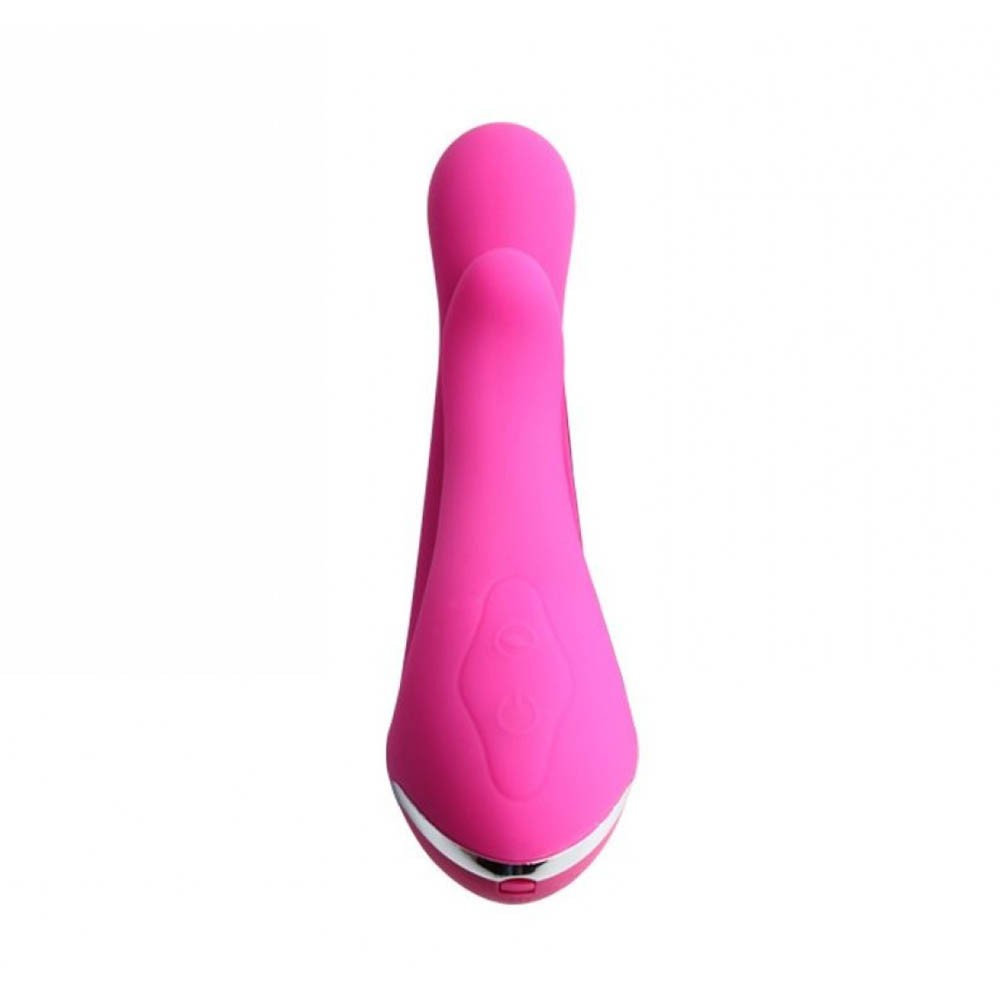 Vibrador Dual Kiss Pink con Estimulador de Clítoris