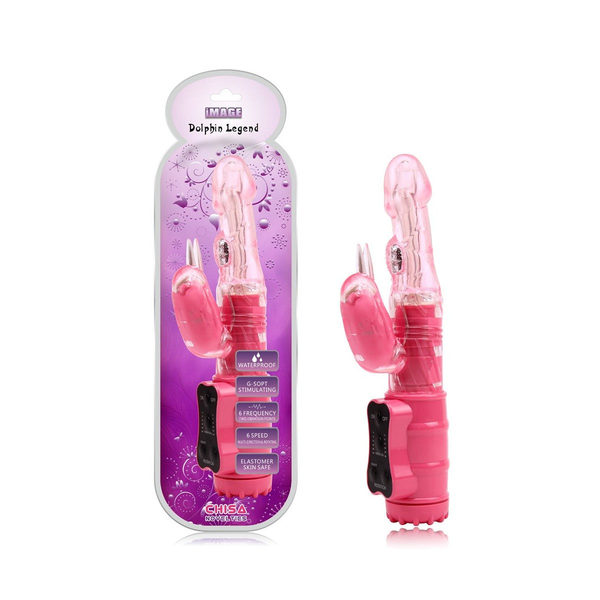 Vibrador Dolphin Legend Pink con Estimulador de Clítoris
