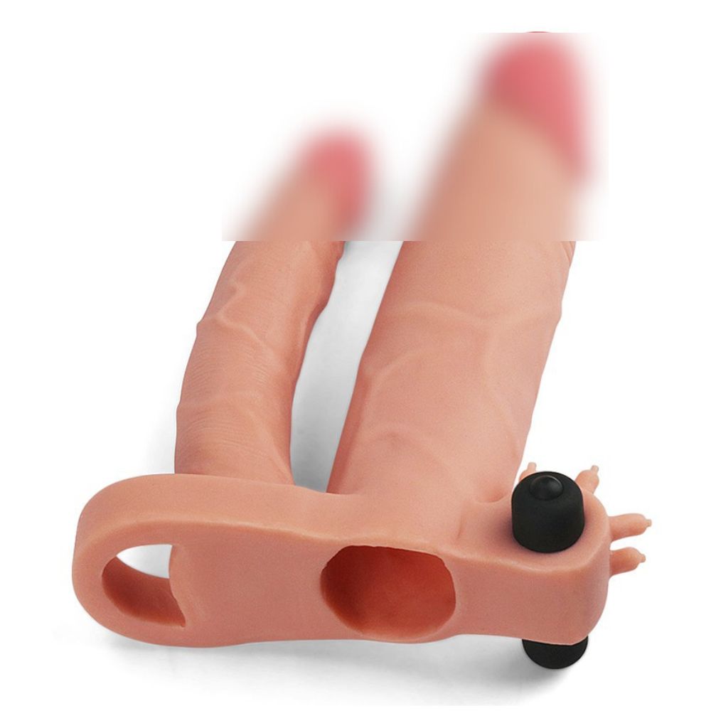 Funda Doble Para Pene con Ajuste Testicular Add 3 Inch