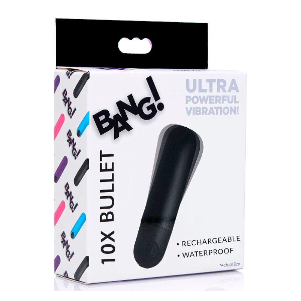 Bala Vibradora BANG! 10X Negro Metalico