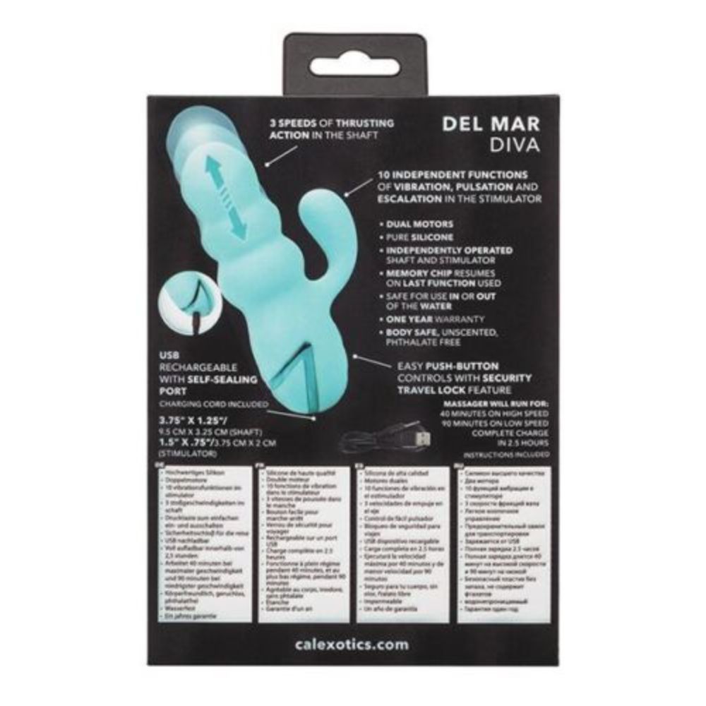 Mini Vibrador de Soble Estimulación California Dreaming del Mar Diva