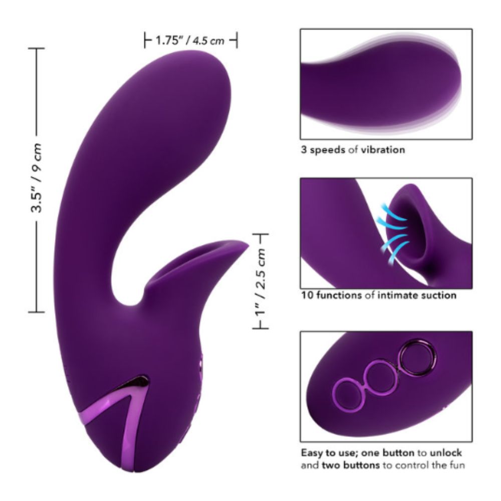Mini Vibrador con Succionador California Dreaming Huntington