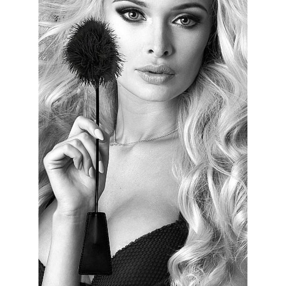 Azotador con Extremo de Plumero Negro