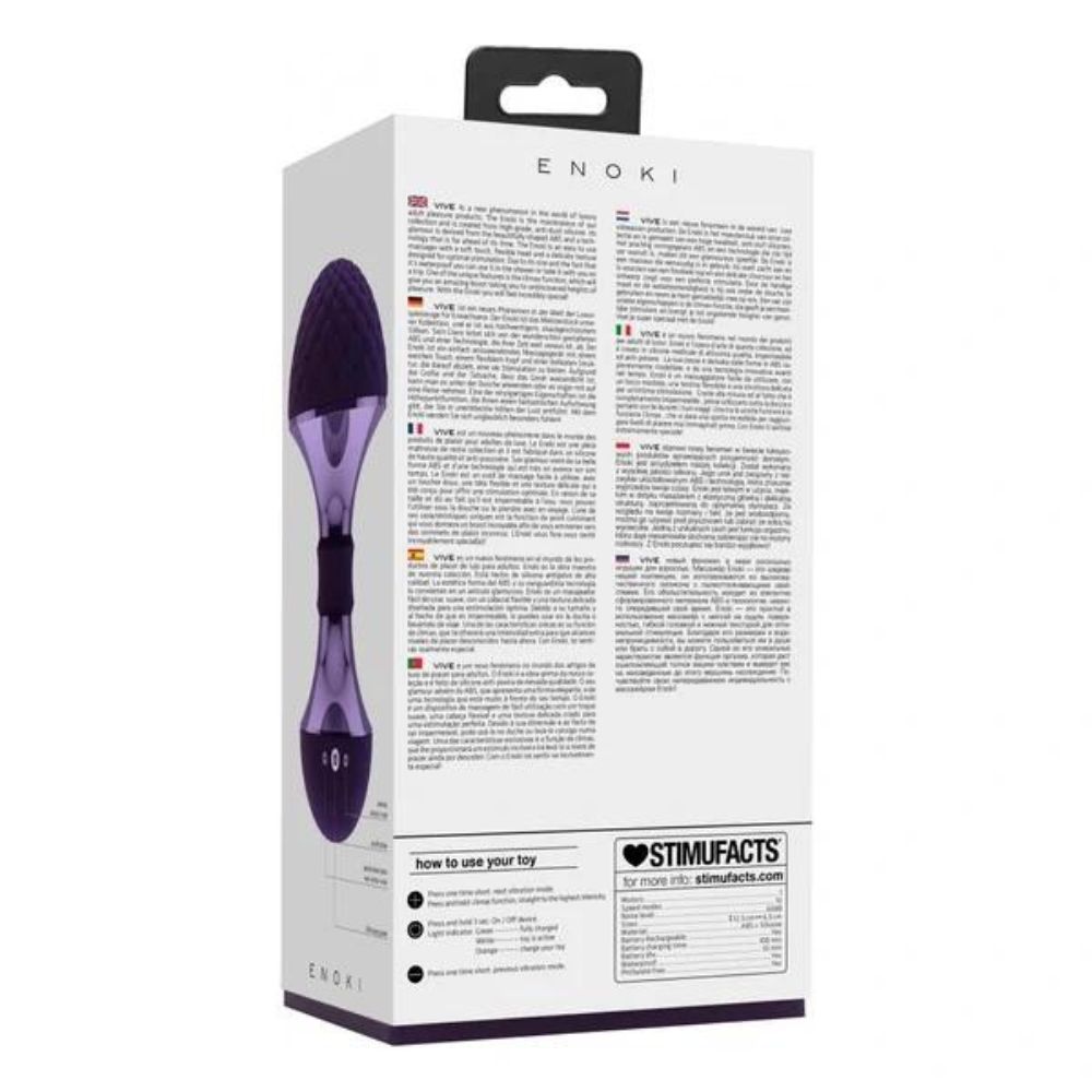 Masajeador Enoki Recargable Bendable color Morado