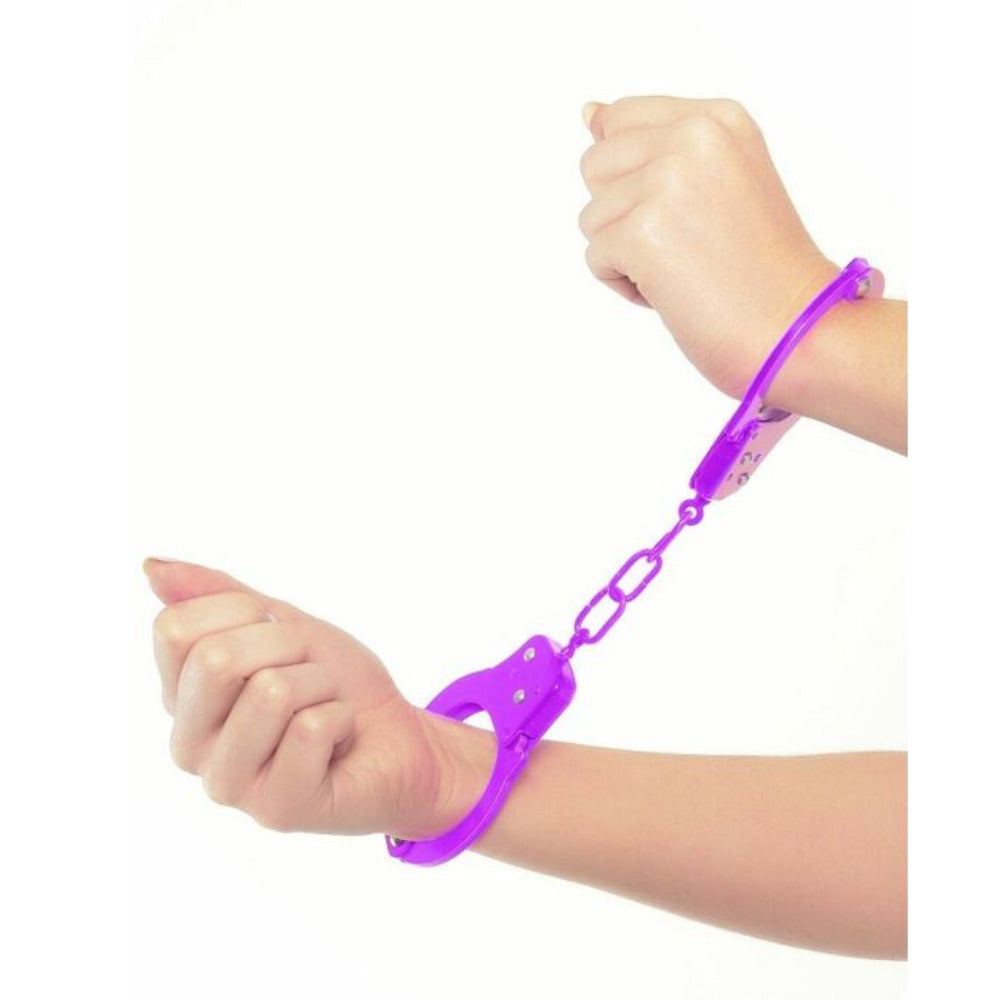 Esposas Metálicas Morado Neón