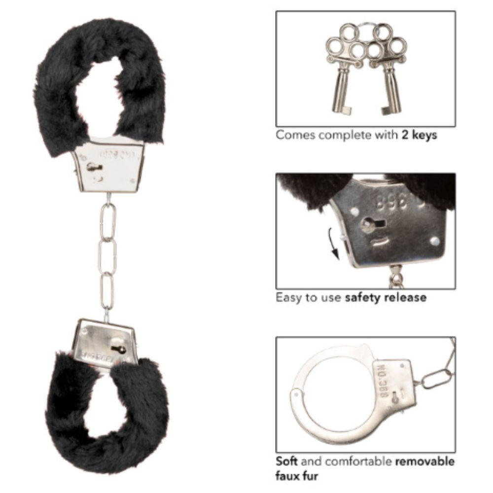 Esposas de Peluche Playful Furry Cuff Color Negro