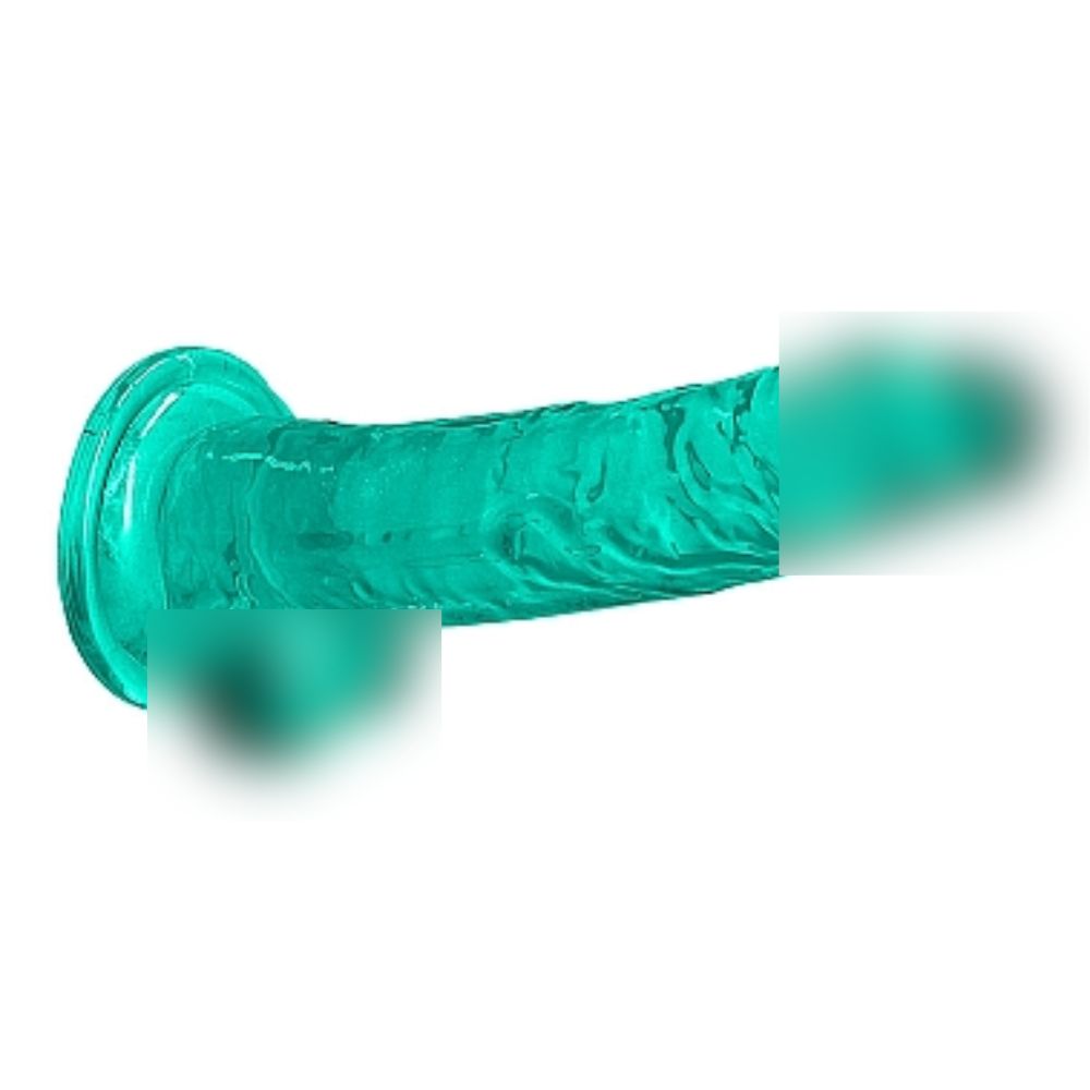 Dildo Color Jade Cristalino con Ventosa de 7"/19CM