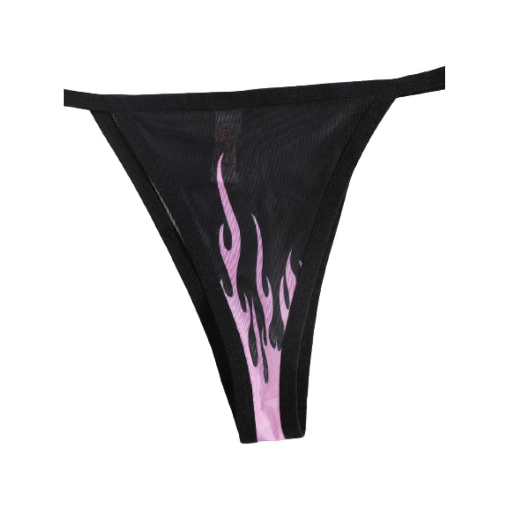 Set de Lenceria con Patron de Fuego