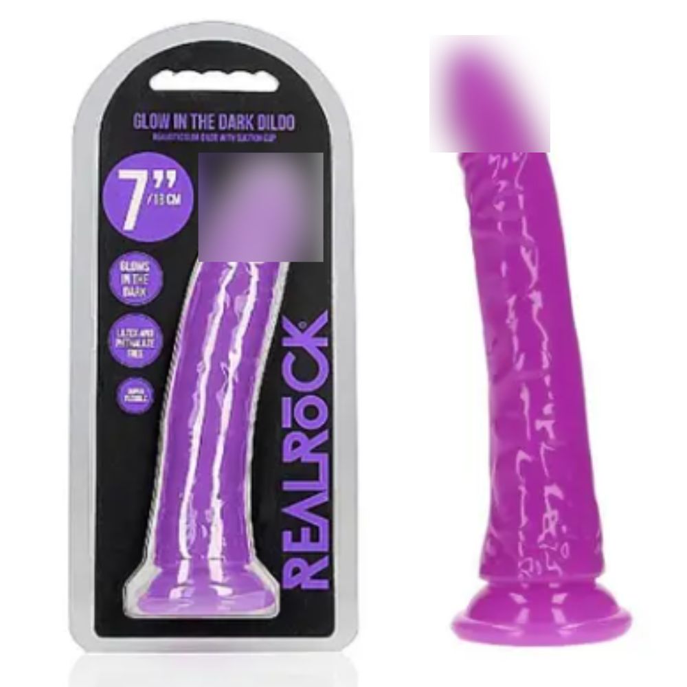 Dildo Brillante Slim Glow in The Dark 7/18CM