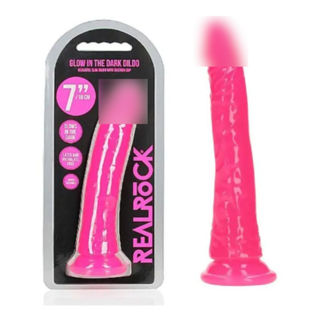 Dildo Brillante Slim Glow in The Dark 7/18CM
