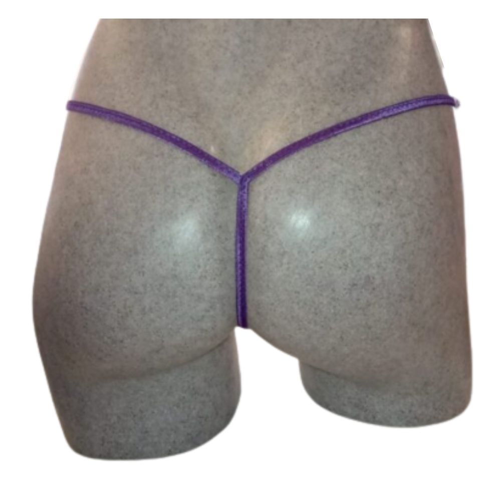 Tanga Con Brillos, Color Morado