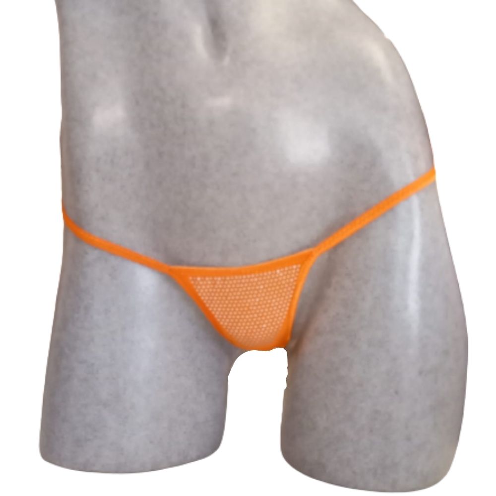 Tanga Con Brillos, Color Naranja