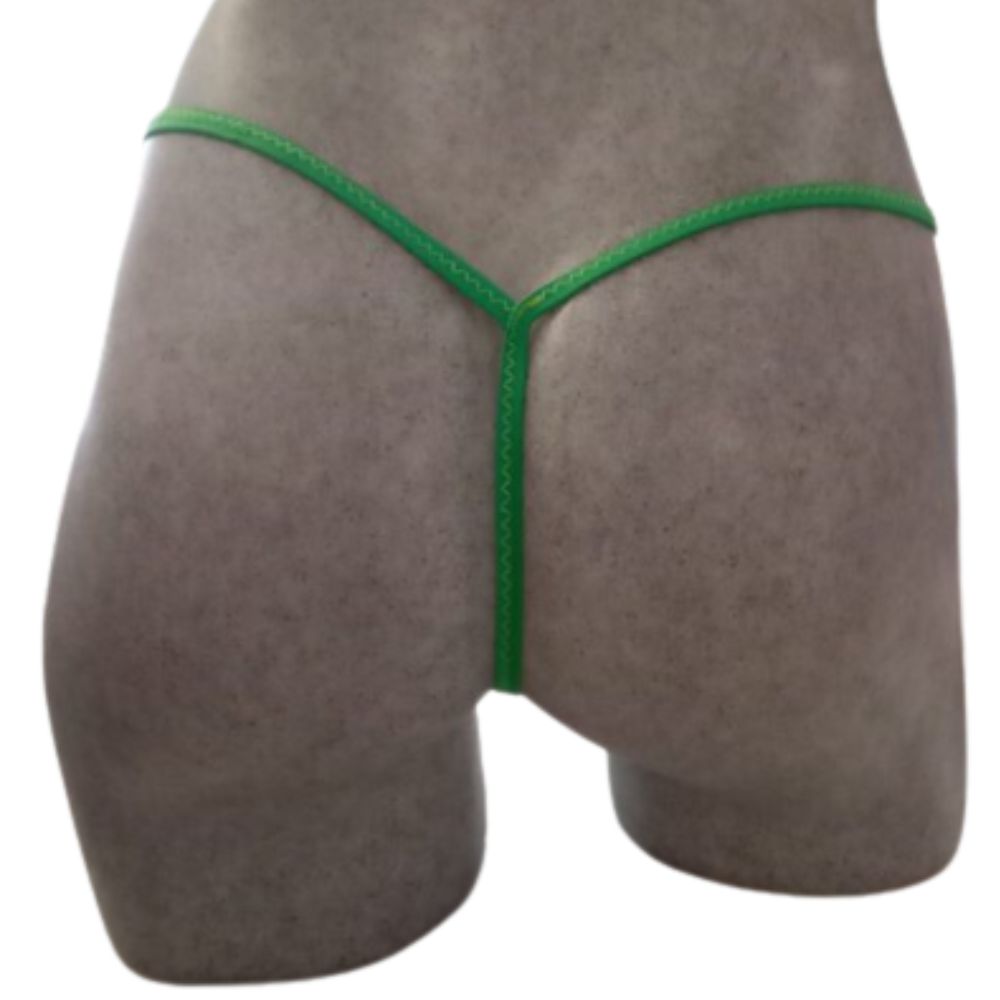 Tanga Con Brillos, Color Verde