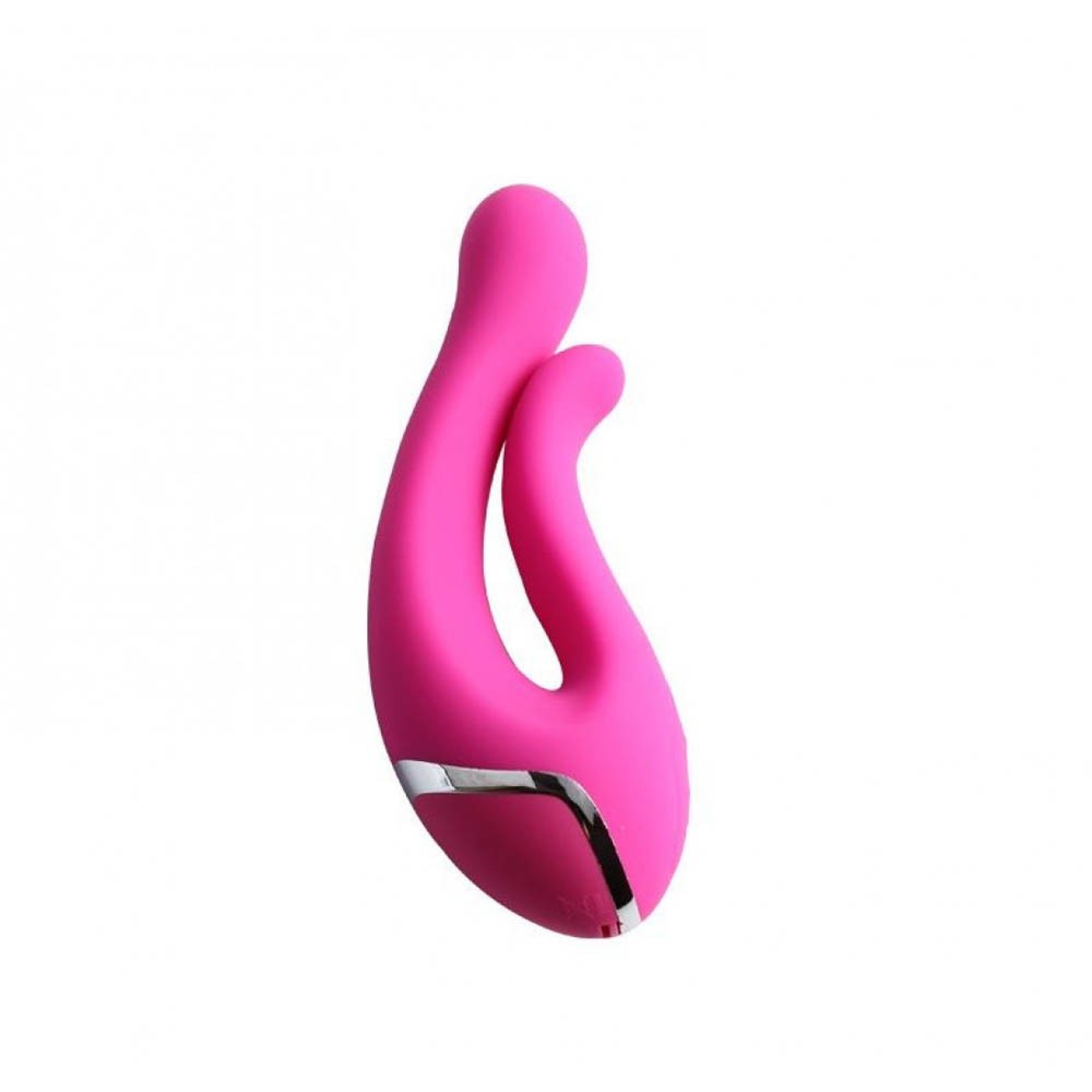 Vibrador Dual Kiss Pink con Estimulador de Clítoris