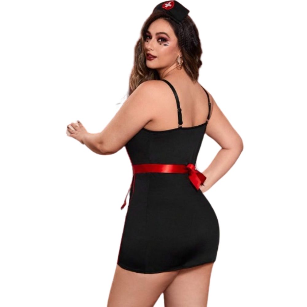 Disfraz de Enfermera Color Negro 4XL