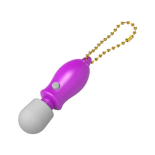 Mini Vibrador Microphone Llavero Purpura