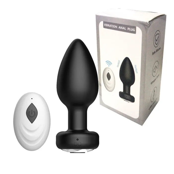 Plug anal vibrador con Control Remoto 10 modos de vibración