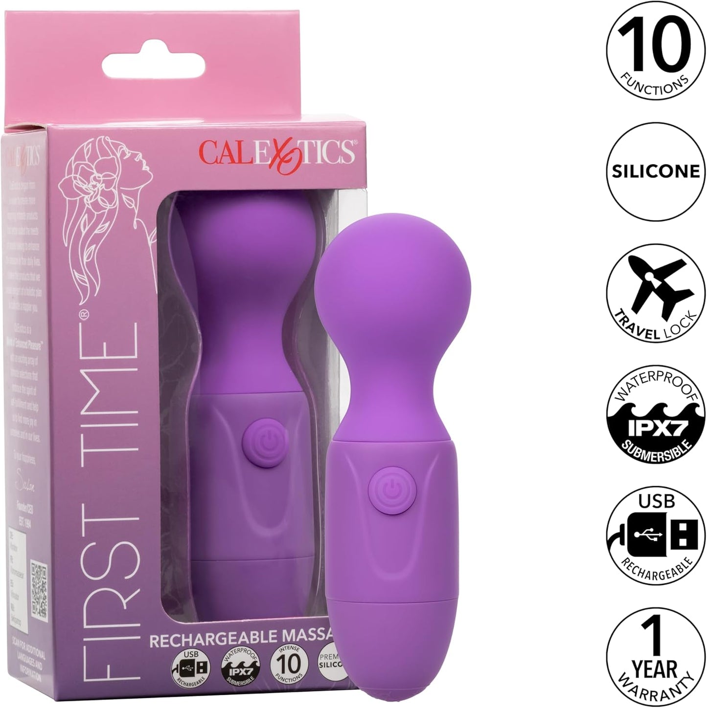 First Time Recargable Massager Purple