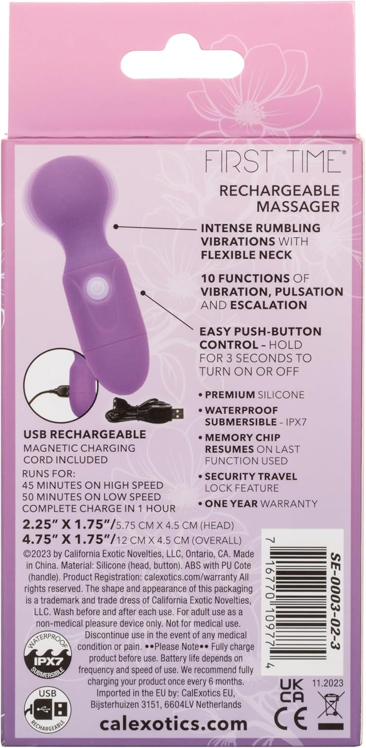 First Time Recargable Massager Purple