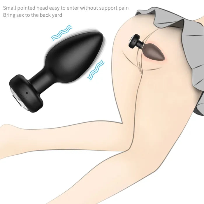 Plug anal vibrador con Control Remoto 10 modos de vibración