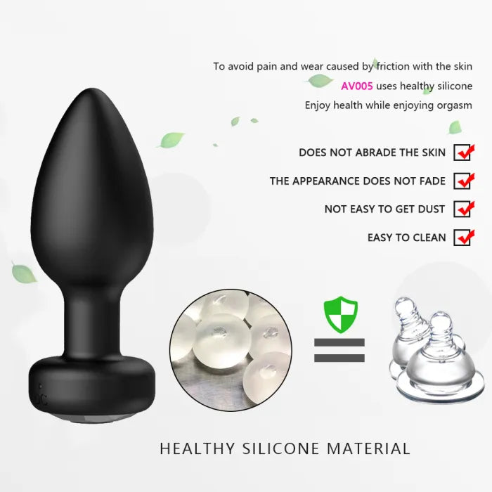 Plug anal vibrador con Control Remoto 10 modos de vibración