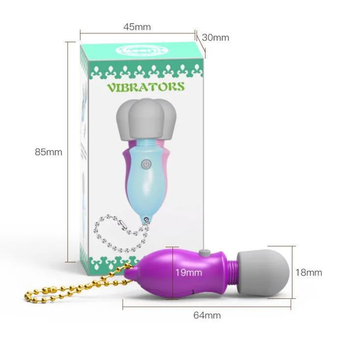 Mini Vibrador Microphone Llavero Purpura