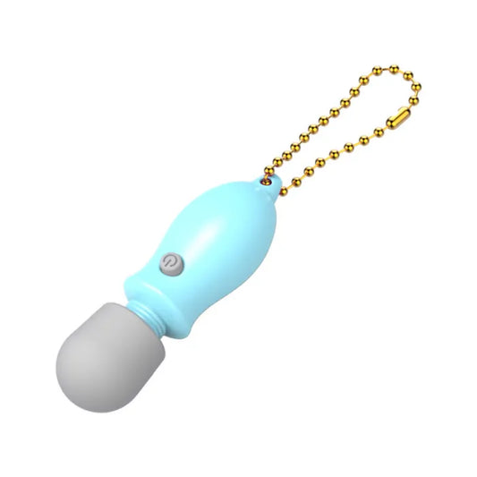 Mini Vibrador Microphone Llavero Azul