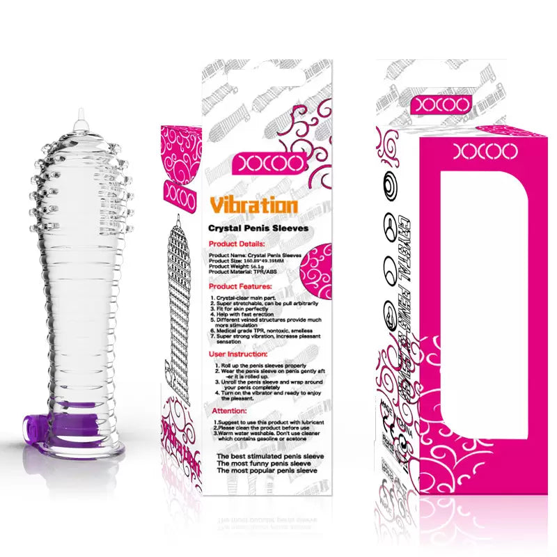 Vibration Cristal Penis Sleeves Modelo B