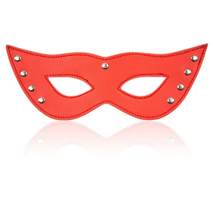 Temptation Mascara de Cuero Negra