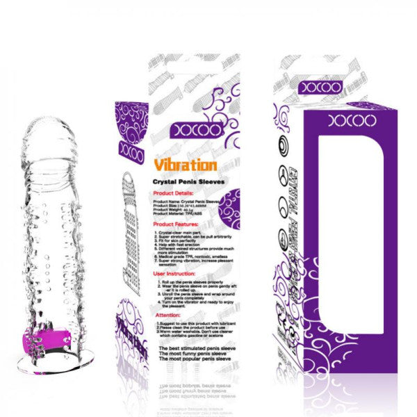 Vibration Cristal Penis Sleeves Modelo A