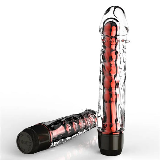 G-Spot dildo estimulador CrystalClear Red