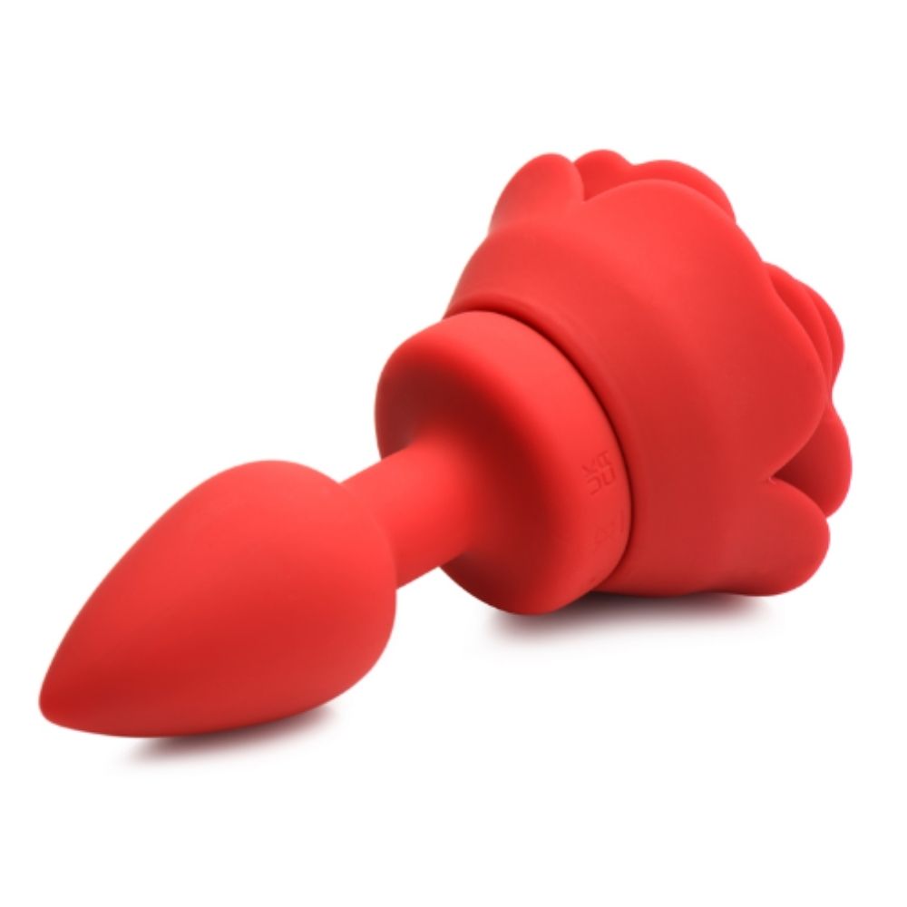 Plug Anal Vibrante Con Forma de Rosa 28X