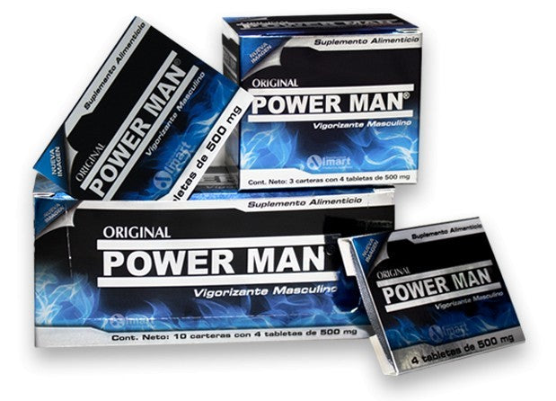 Powerman 4 tabletas potenciador masculino más vigor