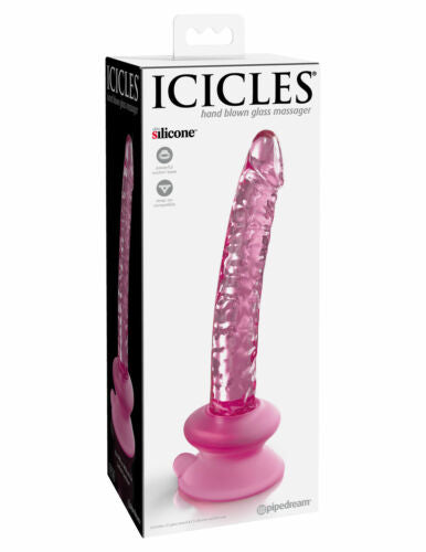 Icicles No. 86 Dildo de Vidrio Rosa