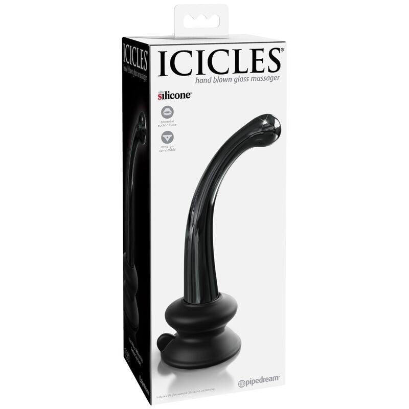 Icicle No. 87 Dildo de Vidrio para Punto G Negro