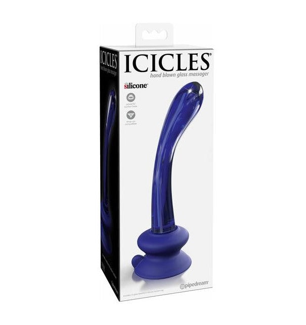 ICICLES No. 89 Dildo de Cristal para Punto G Morado