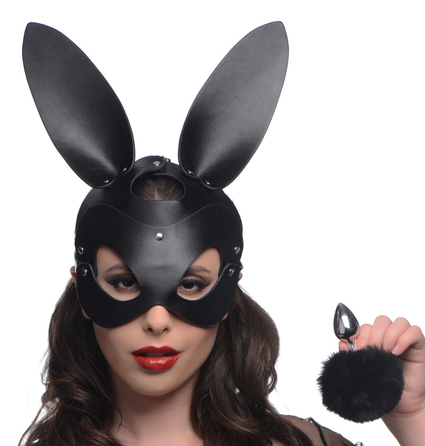 Set de Conejo Bunny Tail Anal Plug And Mask