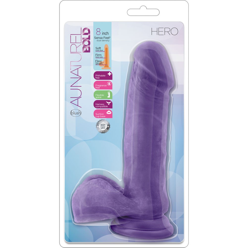 Dildo Realista con Ventosa Hero AuNaturel Bold de 8"