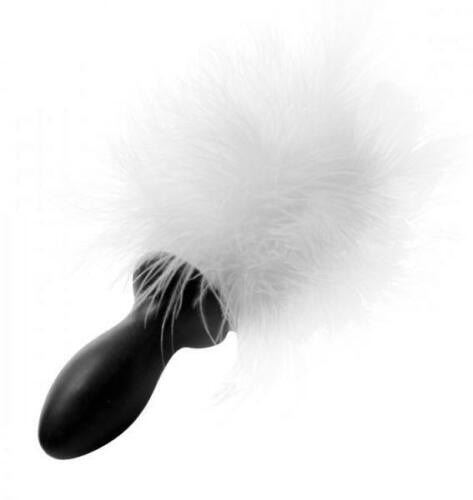 Plug Anal de Fantasia Bunny Tail con Cola de Conejo Blanca