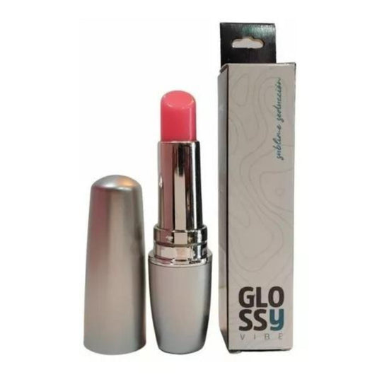 Glossy Lipstick Vibrador Plata