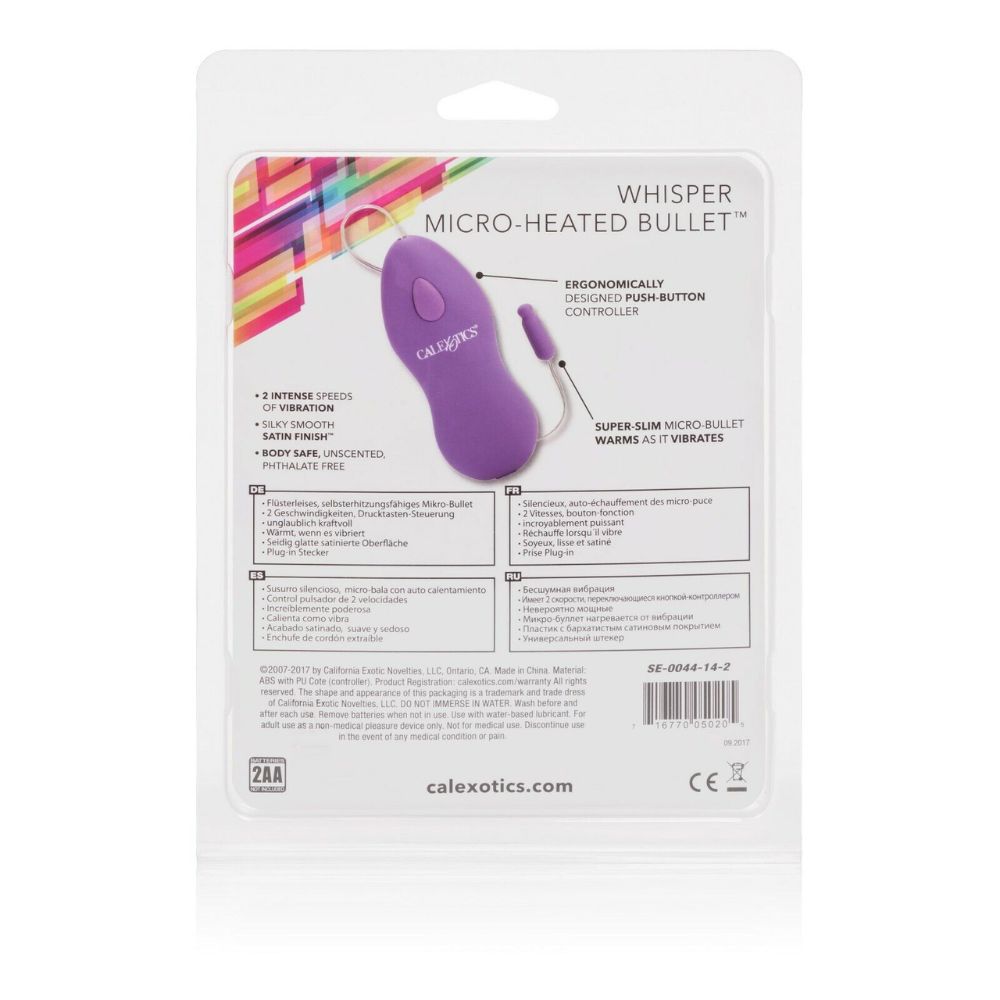 Bala Vibradora Whisper Micro Heated Purple