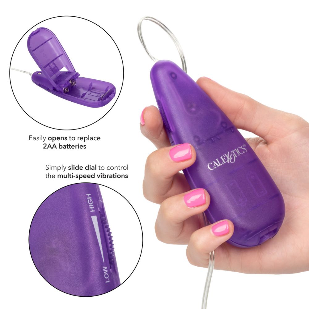 Bala Vibradora con Control Remoto Teardrop Morada