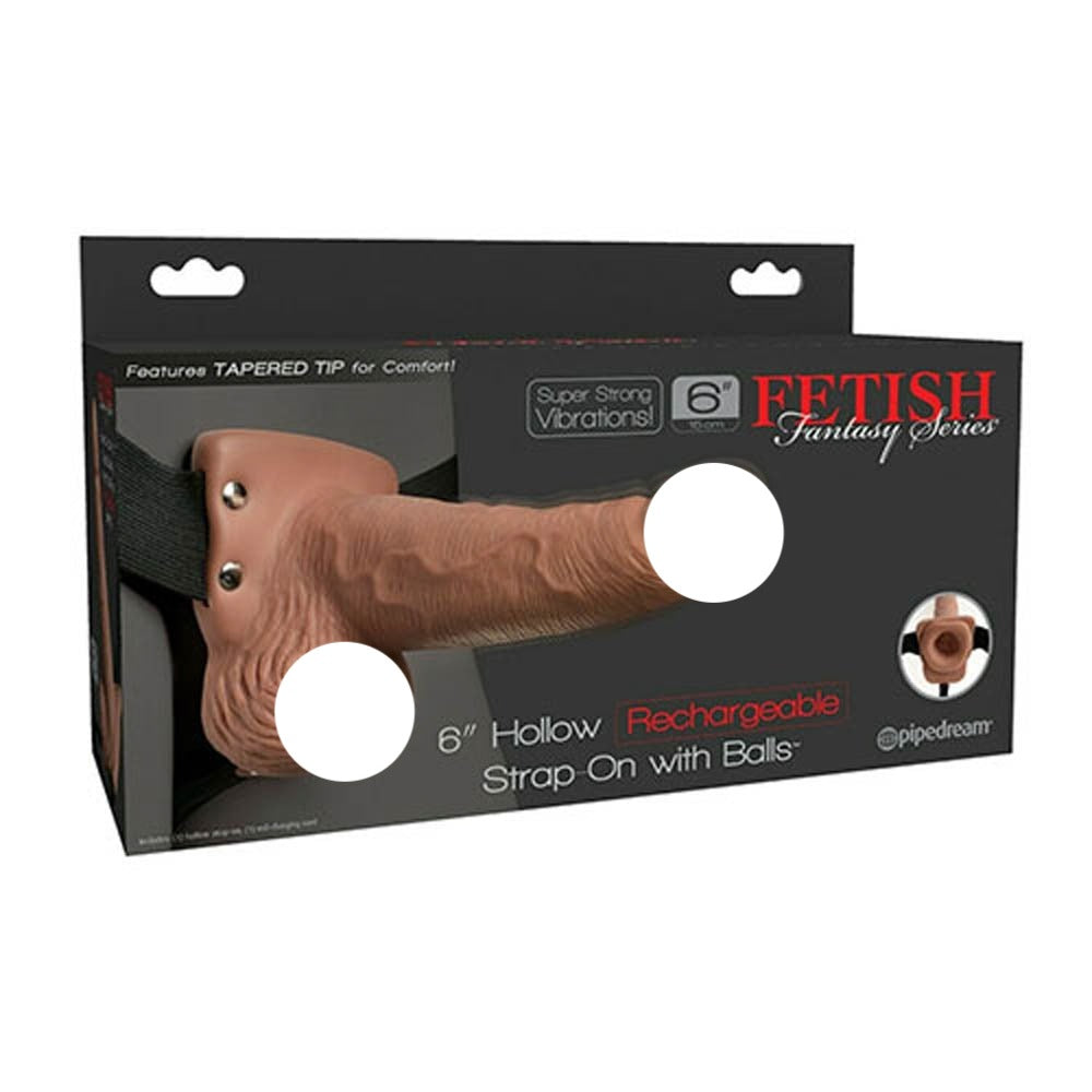 Arnes con Dildo de 6" hueco con testículos